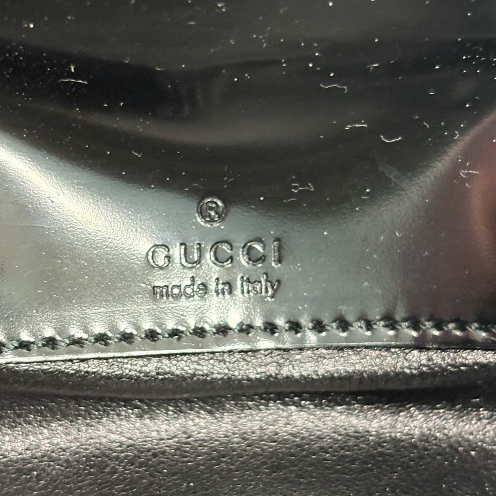 Authentic GUCCI Black patent Leather Accessory jewelry Box cards and certificate - Picture 10 of 12